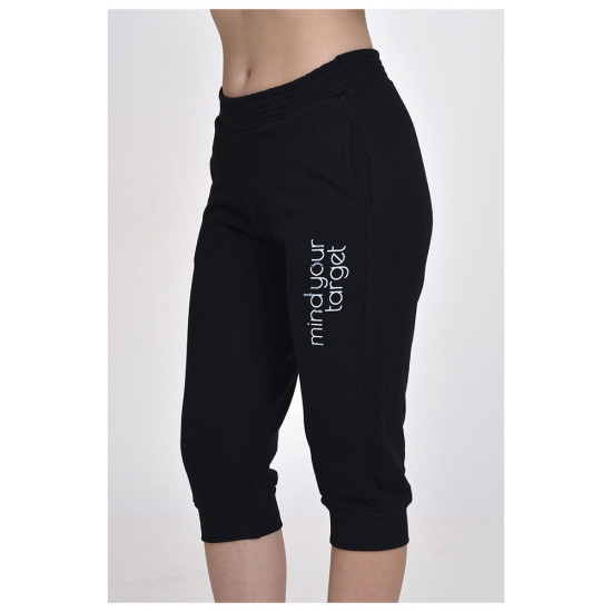 Target Γυναικείο παντελόνι φόρμας Capri Cuffed Pants French Terry "Mind" Target Γυναικείο παντελόνι φόρμας Capri Cuffed Pants French Terry "Mind"